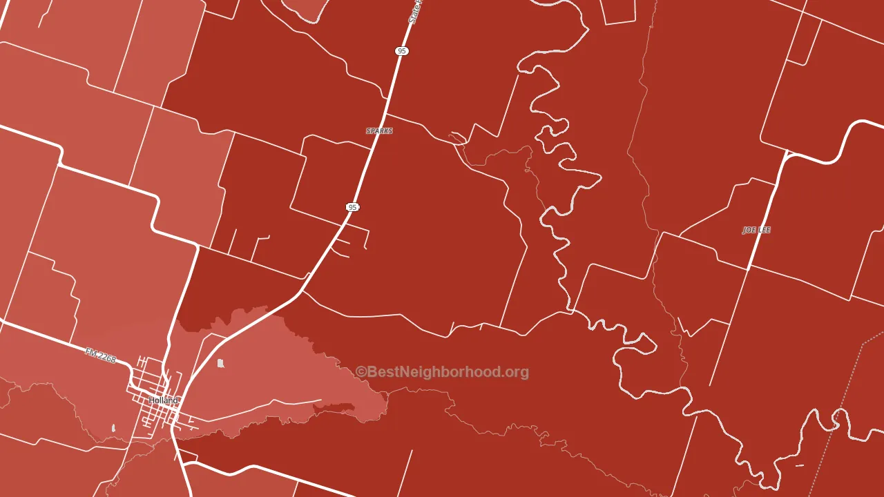 Sparks, TX block-group political-lean map