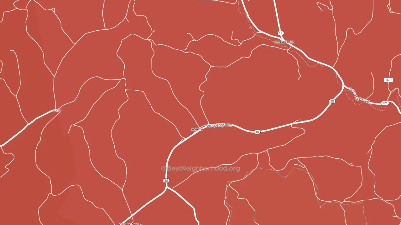 Sparta, PA block-group political-lean map
