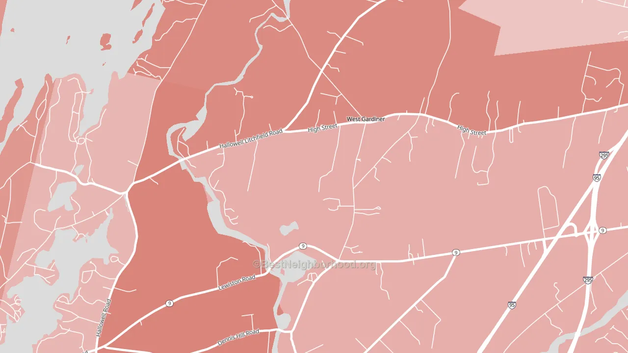 Spears Corner, ME block-group political-lean map