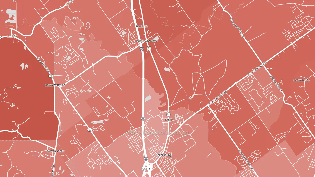 Speed, IN block-group political-lean map
