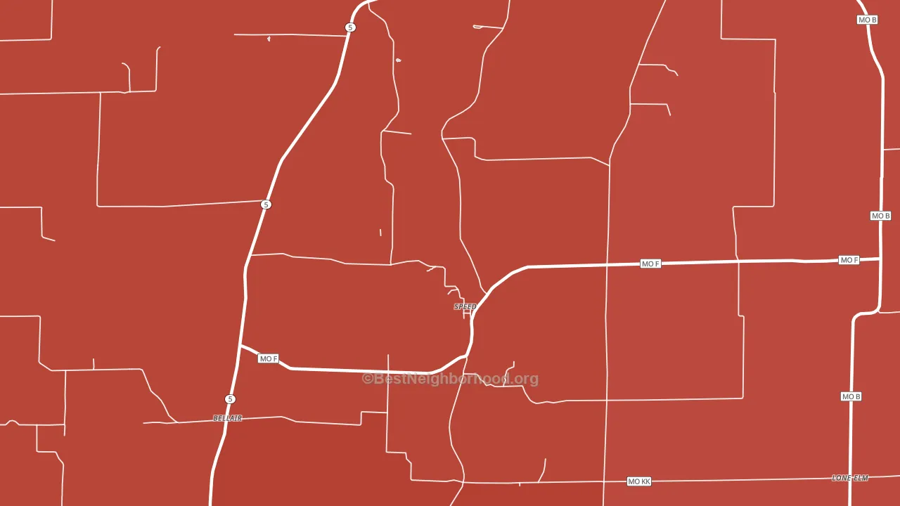 Speed, MO block-group political-lean map