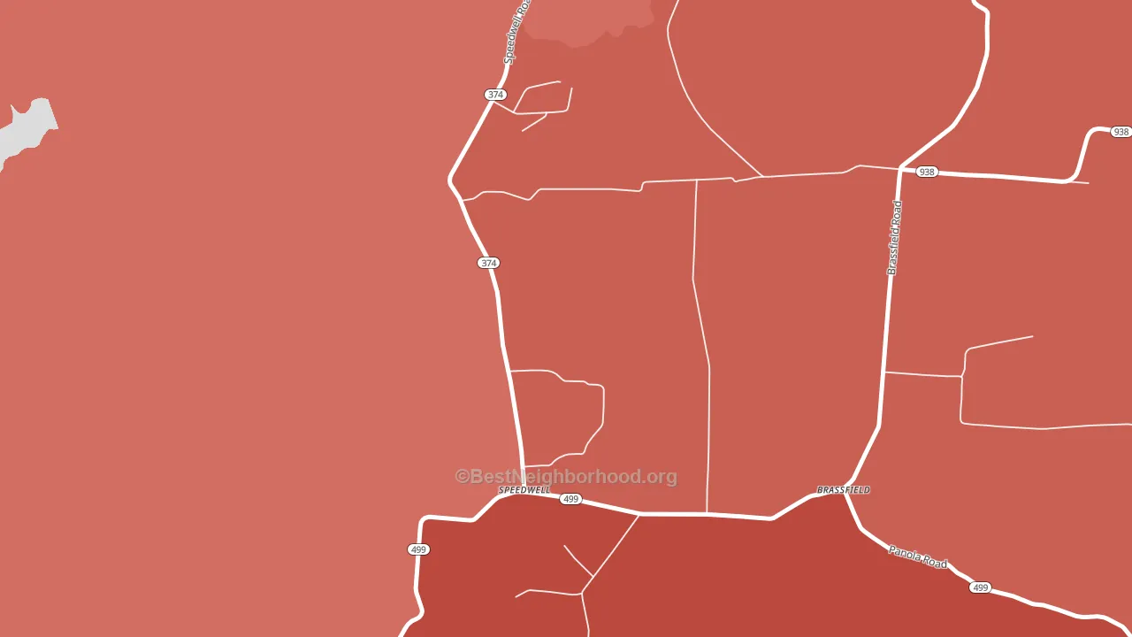 Speedwell, KY block-group political-lean map