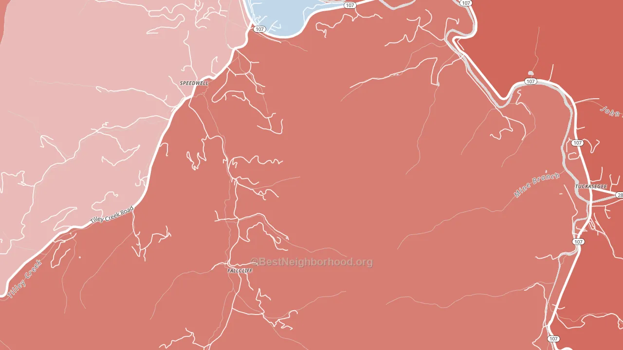 Speedwell, NC block-group political-lean map