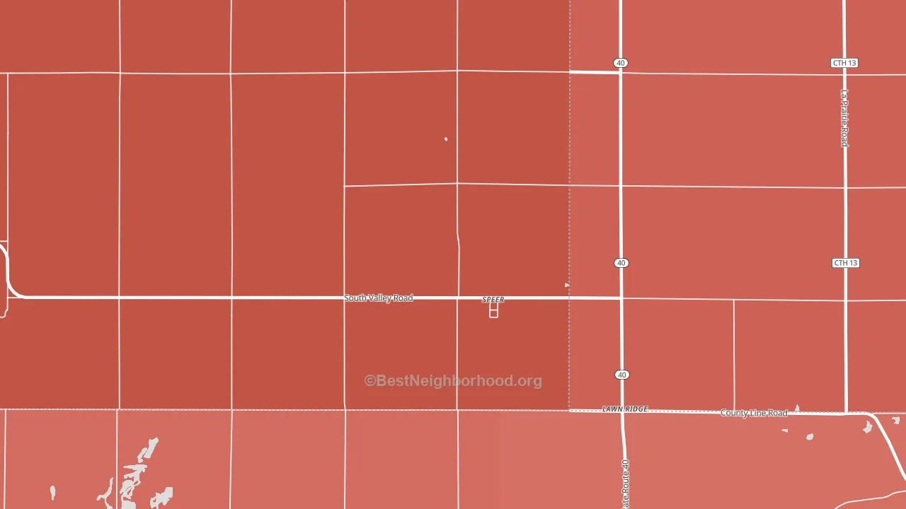 Speer, IL block-group political-lean map