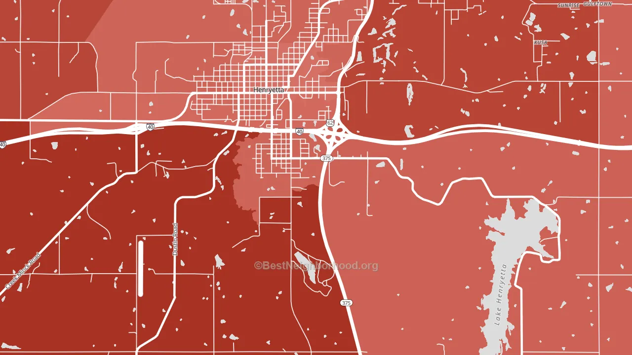 Spelter City, OK block-group political-lean map