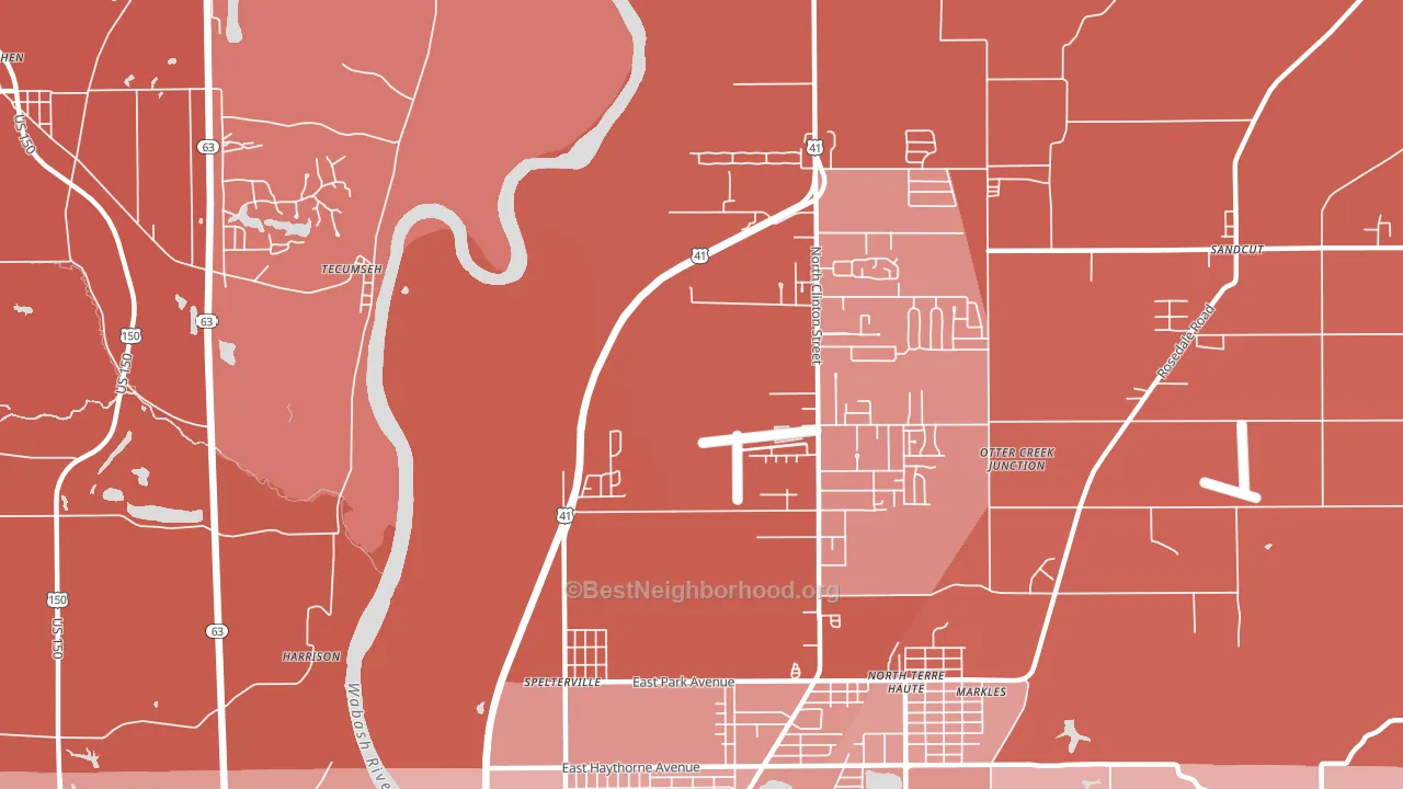 Spelterville, IN block-group political-lean map