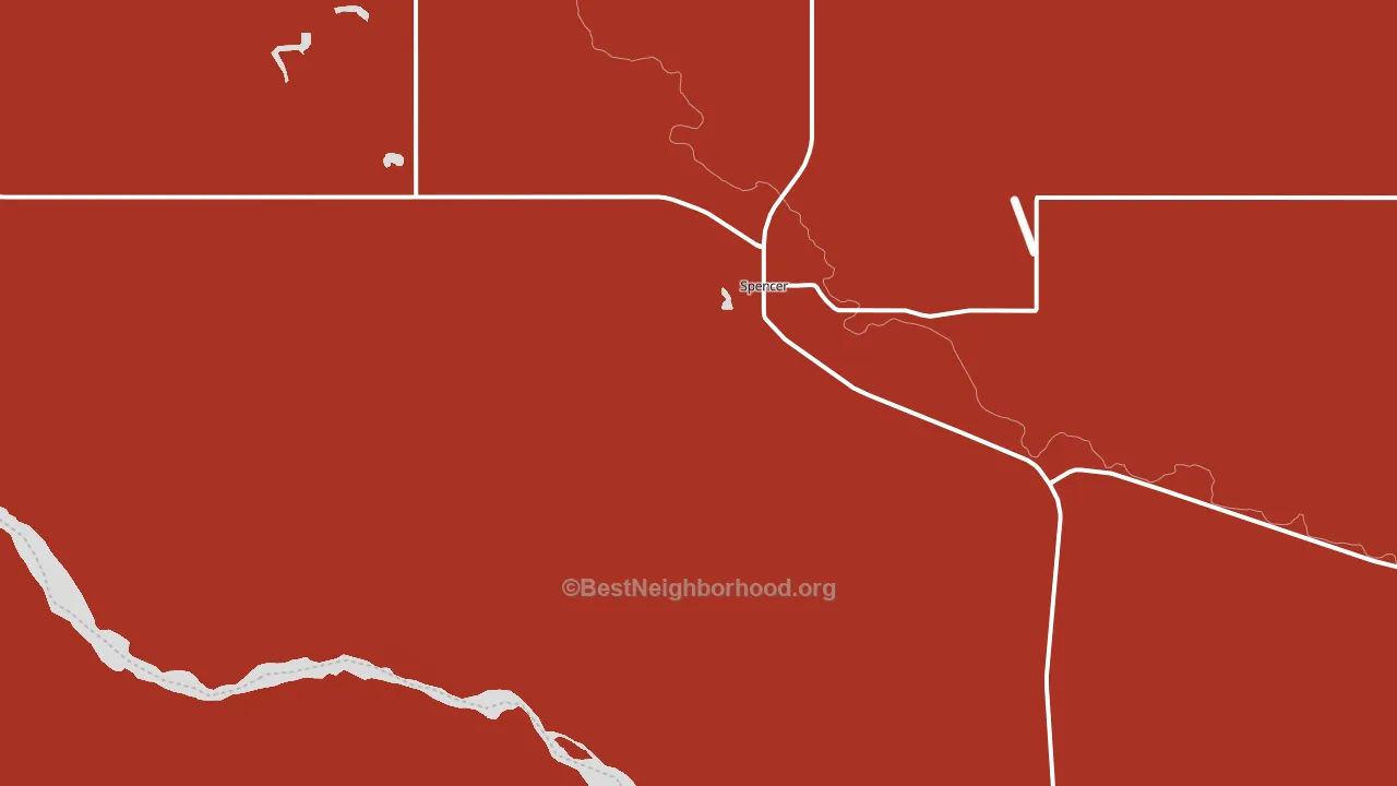 Spencer, NE block-group political-lean map