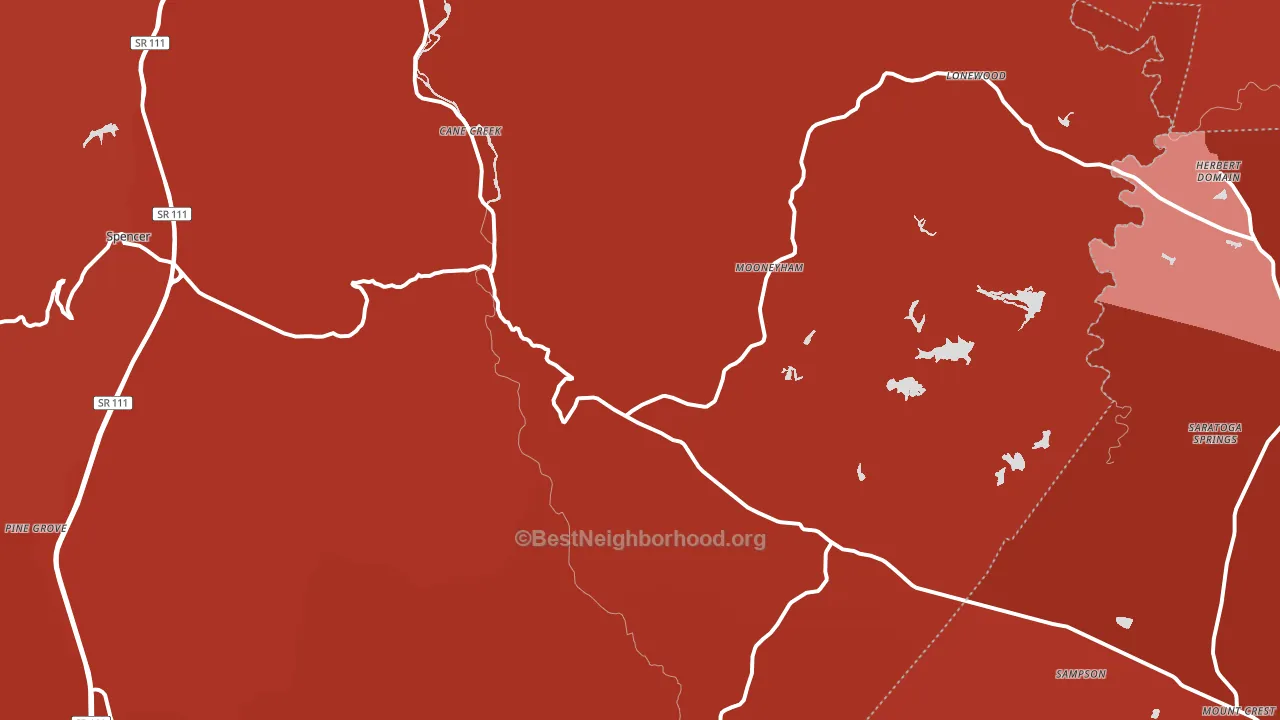 Spencer, TN block-group political-lean map