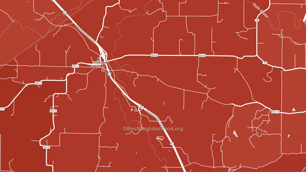 Spencerburg, MO block-group political-lean map