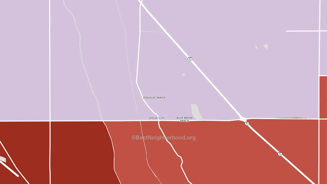 Spicer City, CA block-group political-lean map