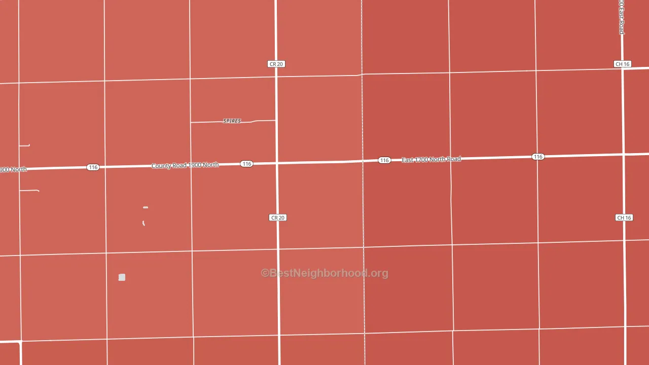 Spires, IL block-group political-lean map