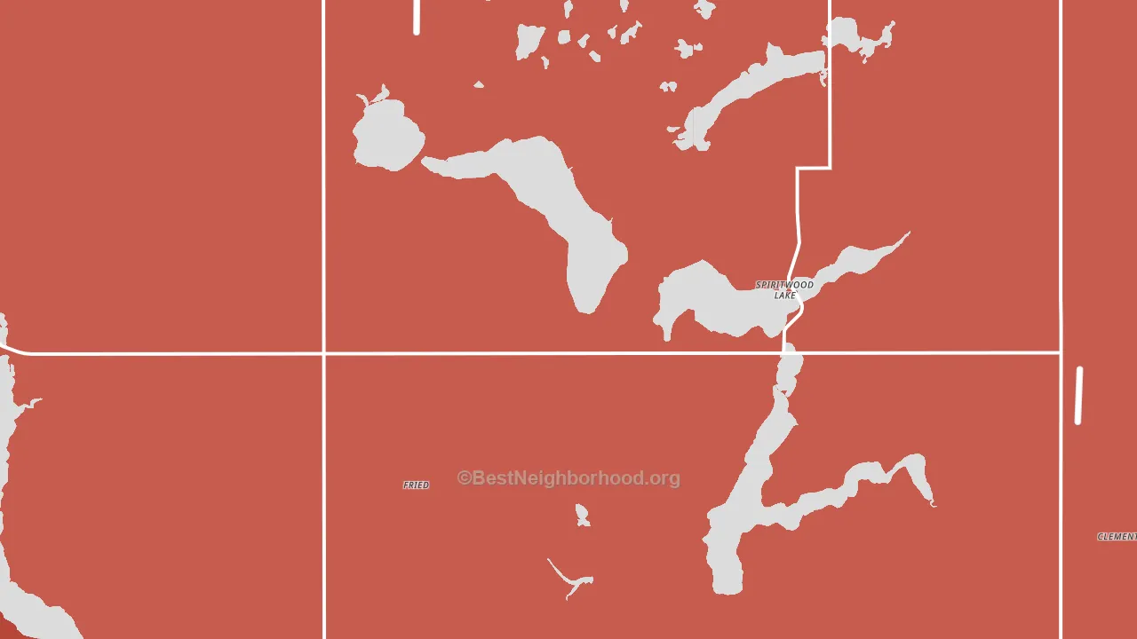 Spiritwood Lake, ND block-group political-lean map