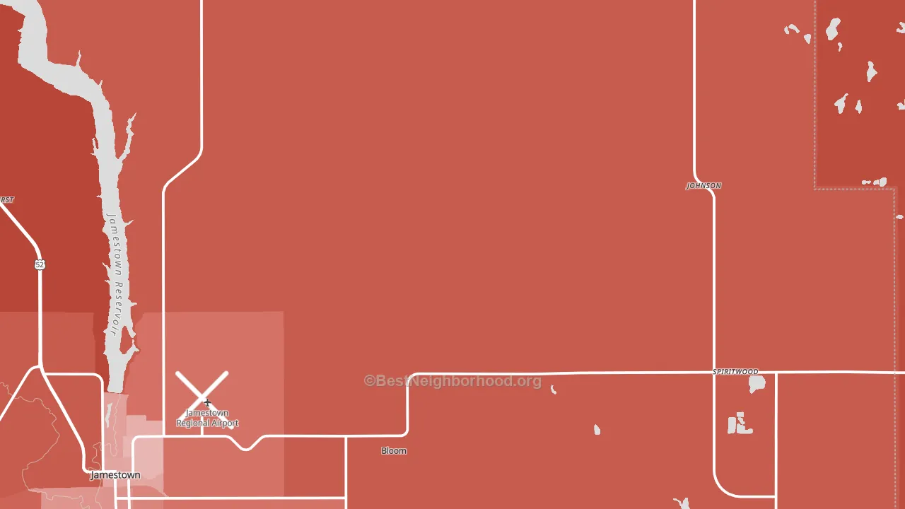 Spiritwood, ND block-group political-lean map
