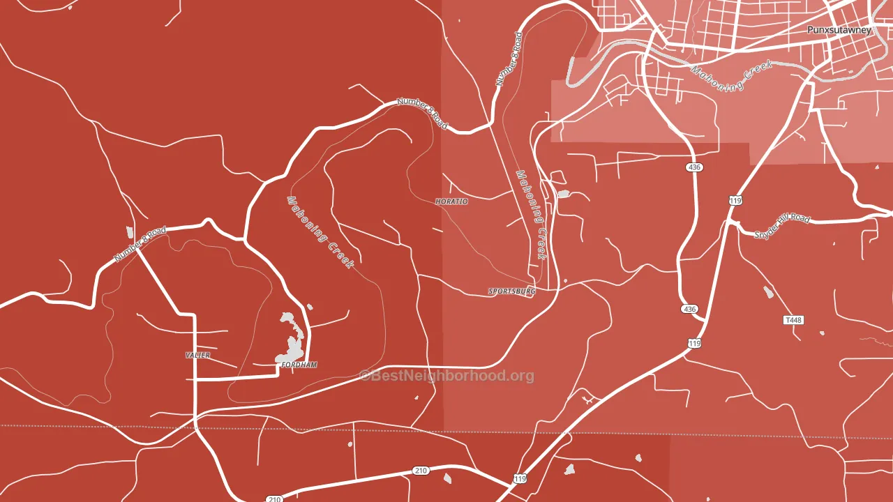 Sportsburg, PA block-group political-lean map