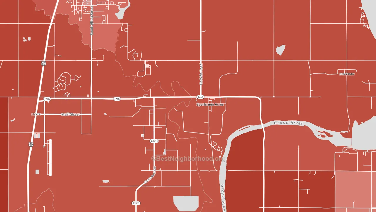 Sportsmen Acres, OK block-group political-lean map
