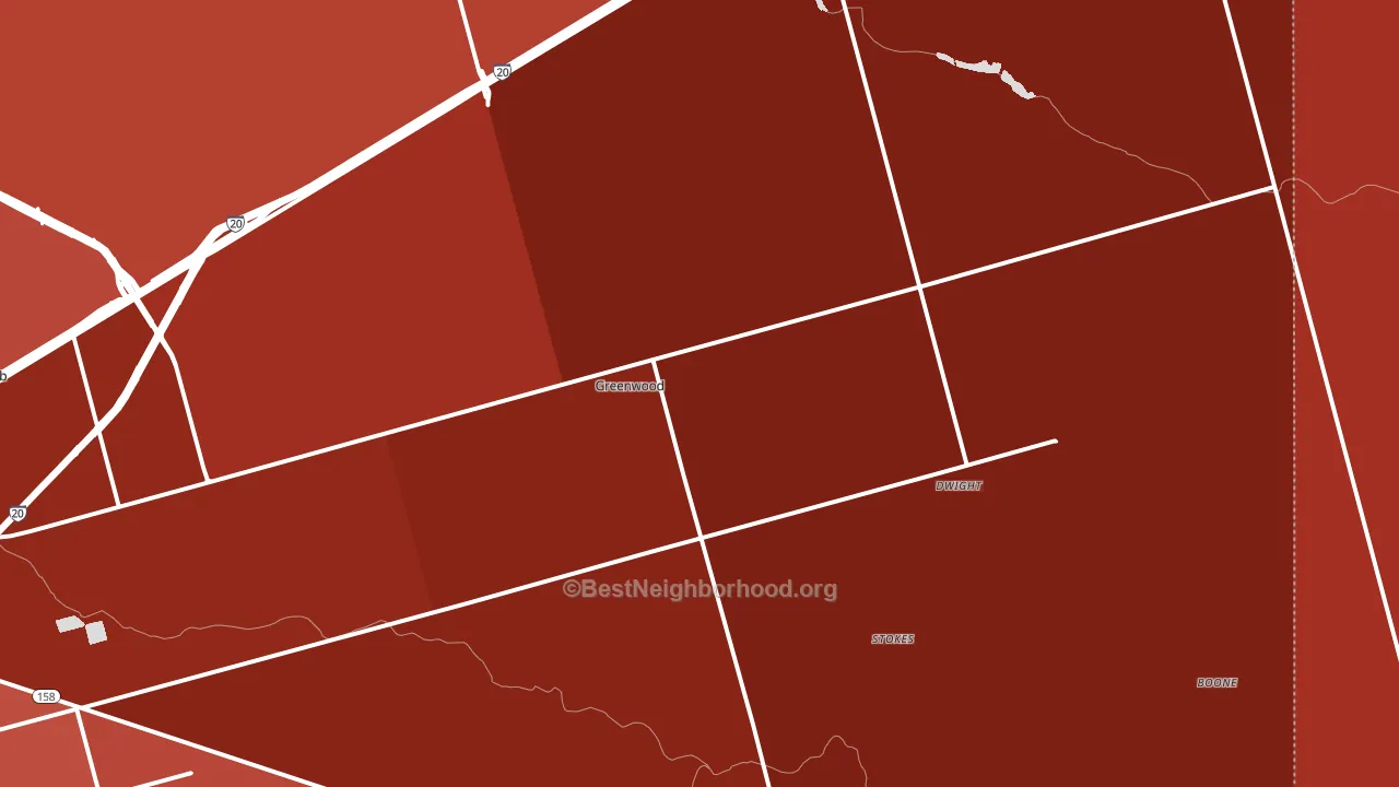 Spraberry, TX block-group political-lean map