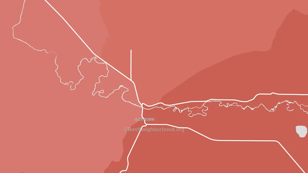 Sprague River, OR block-group political-lean map