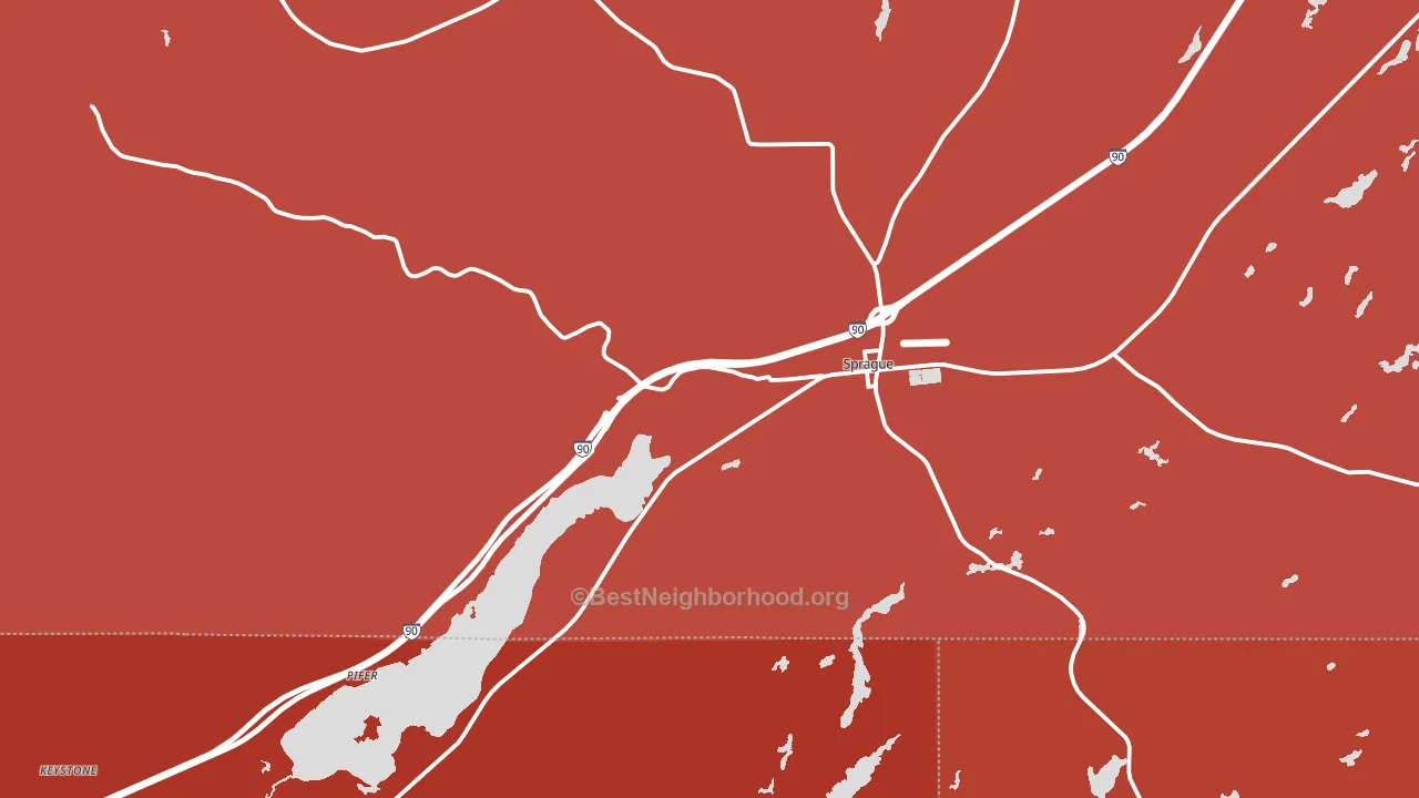 Sprague, WA block-group political-lean map
