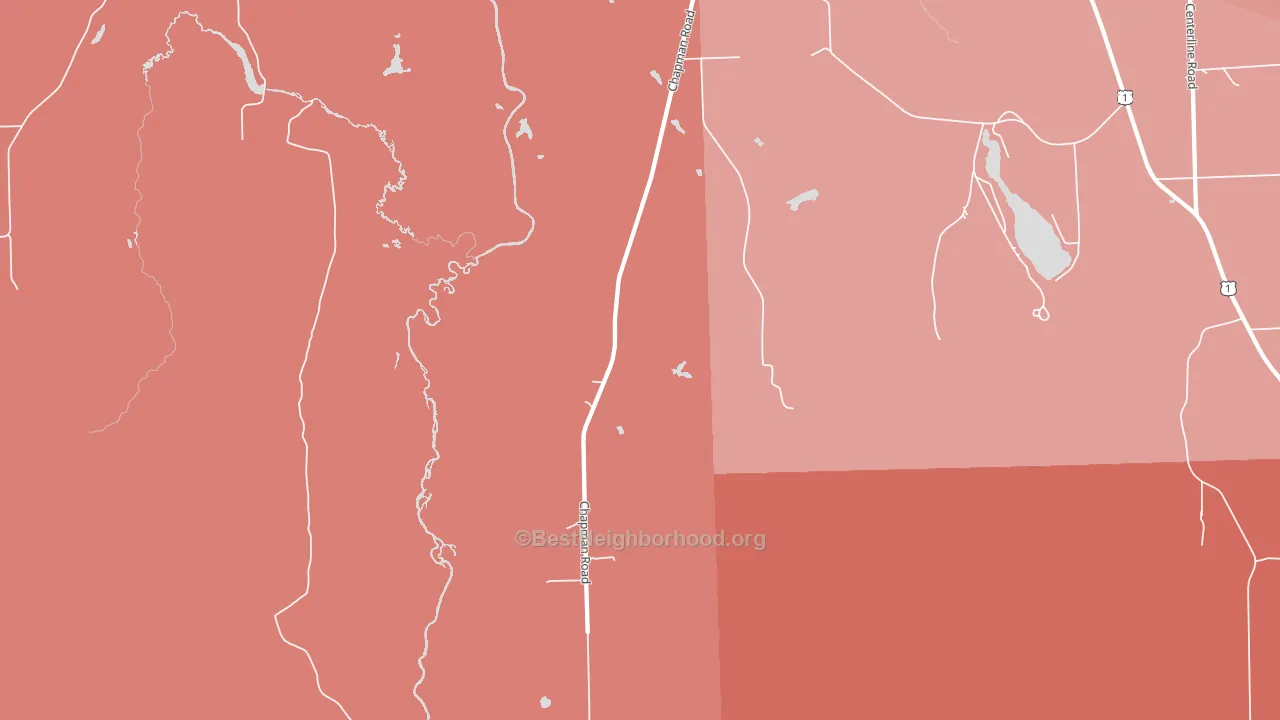 Spragueville, ME block-group political-lean map