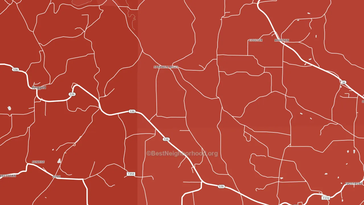 Sprankle Mills, PA block-group political-lean map