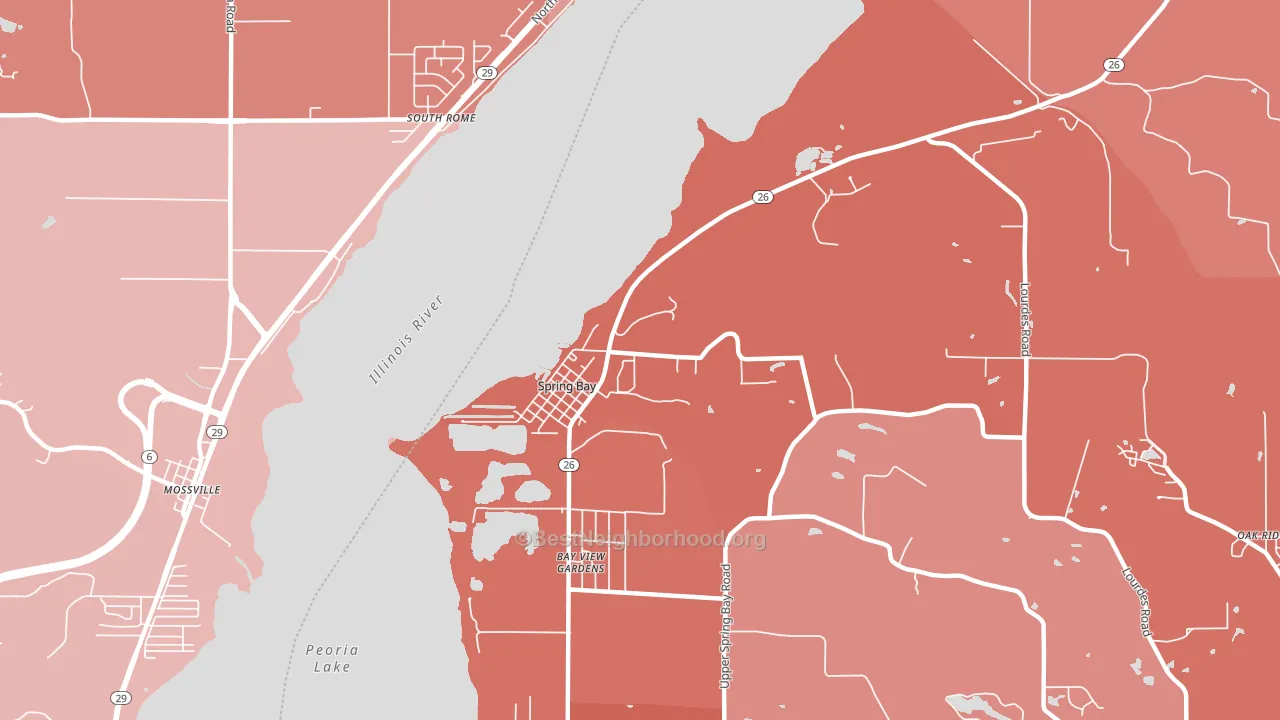 Spring Bay, IL block-group political-lean map