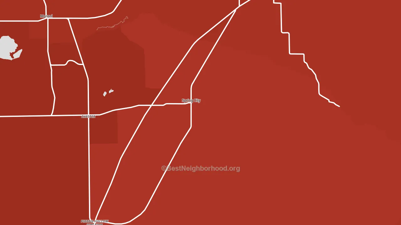 Spring City, UT block-group political-lean map
