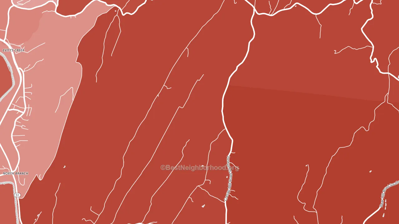 Spring Gap, MD block-group political-lean map