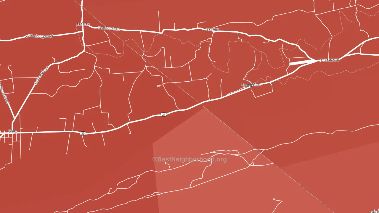 Spring Glen, PA block-group political-lean map
