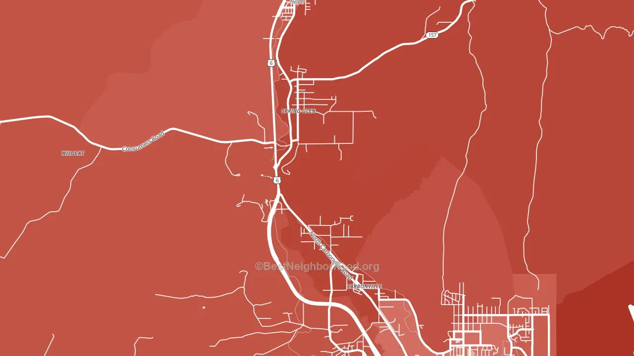 Spring Glen, UT block-group political-lean map