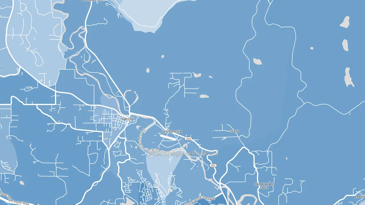 Spring Glen, WA block-group political-lean map