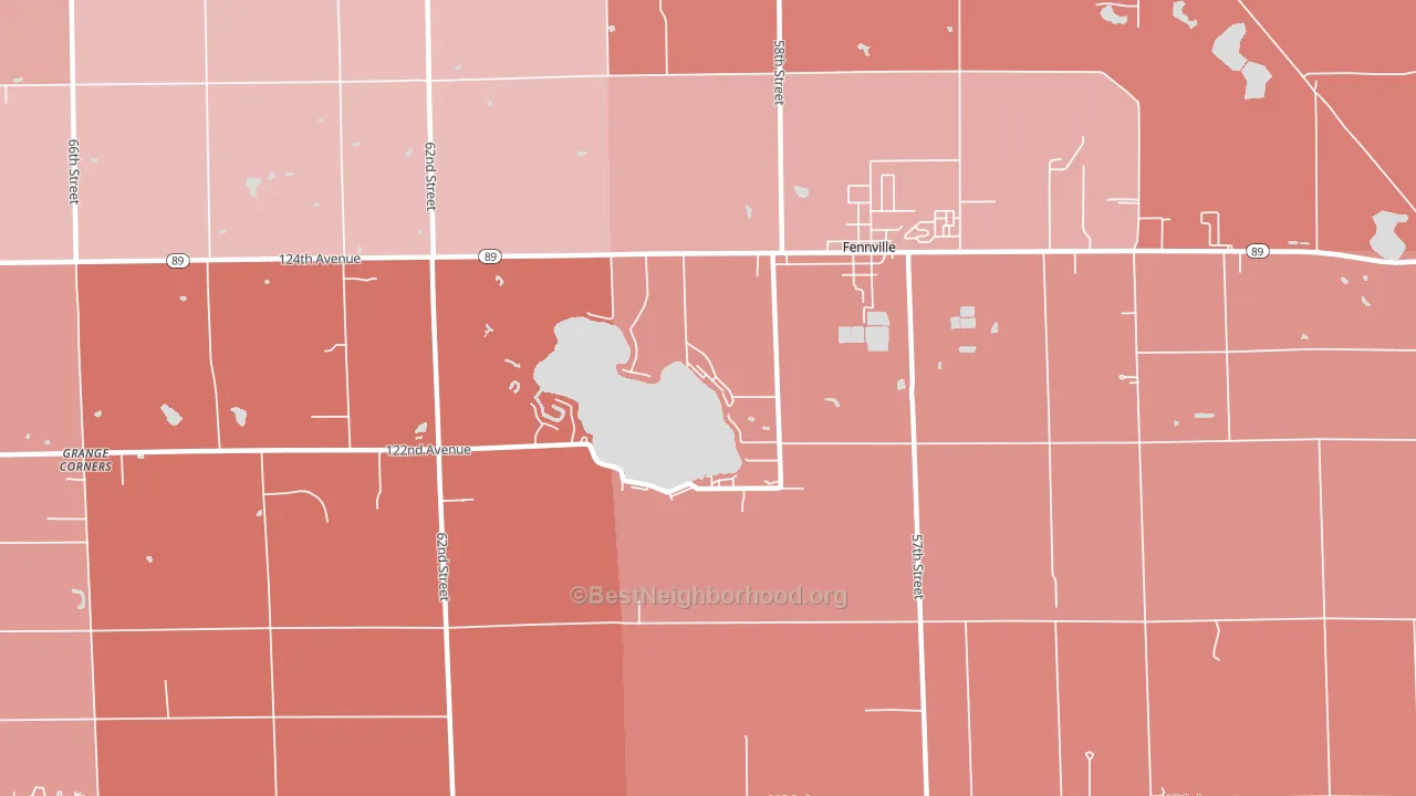 Spring Grove, MI block-group political-lean map