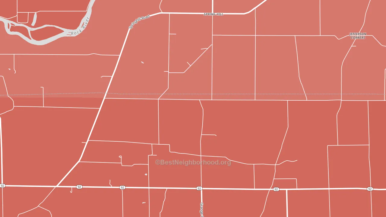 Spring Hill, IL block-group political-lean map