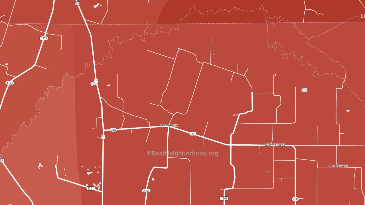 Spring Hill, KY block-group political-lean map