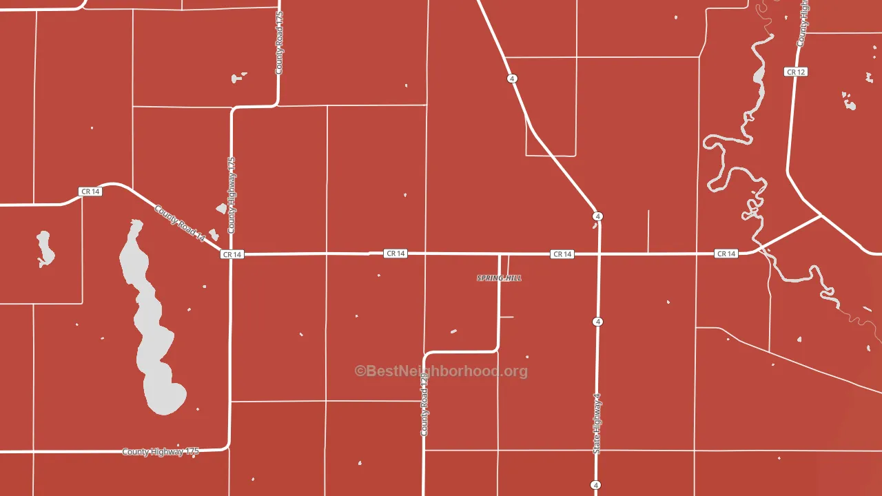 Spring Hill, MN block-group political-lean map
