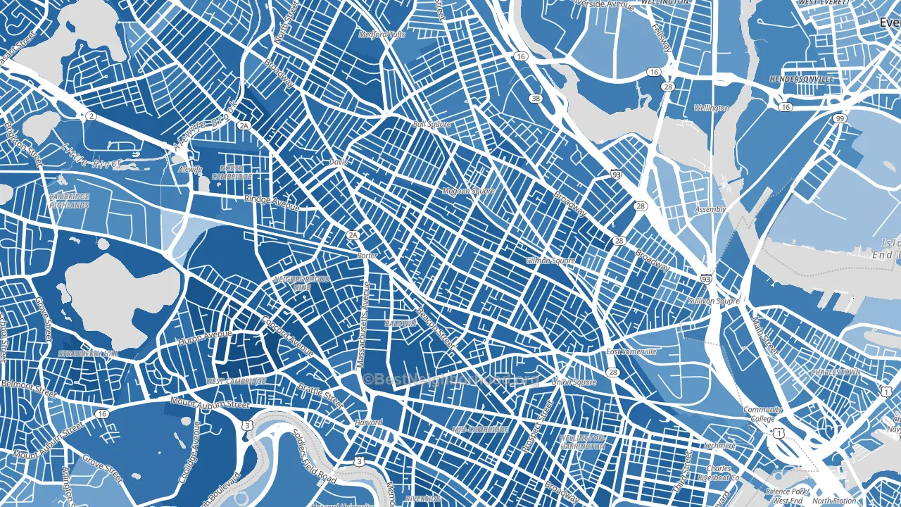 Spring Hill, Somerville, MA block-group political-lean map