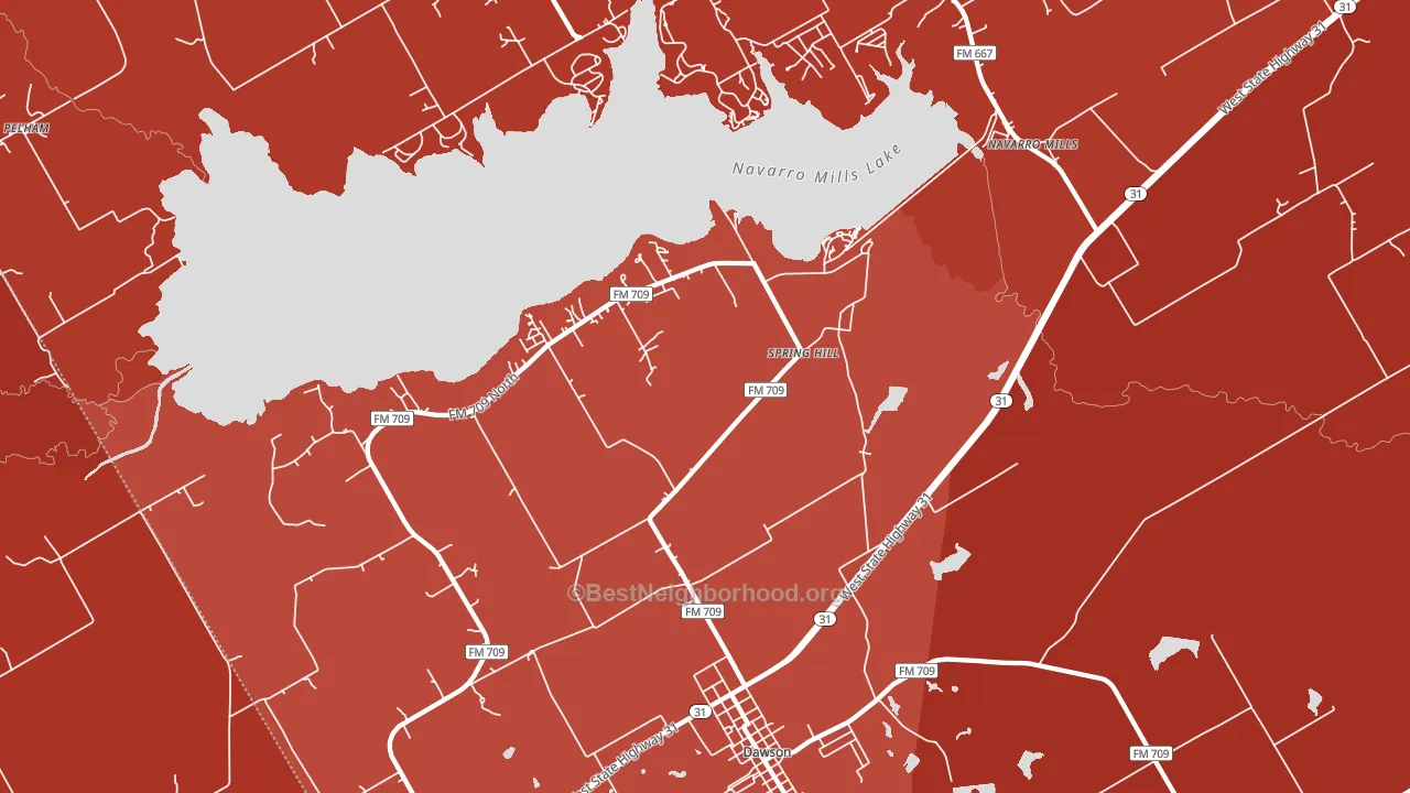 Spring Hill, TX block-group political-lean map