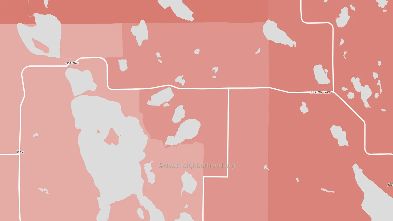 Spring Lake, MN block-group political-lean map