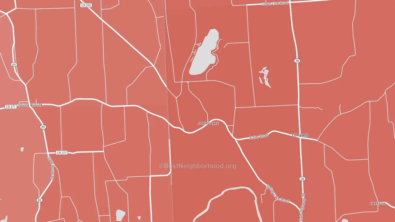 Spring Lake, NY block-group political-lean map