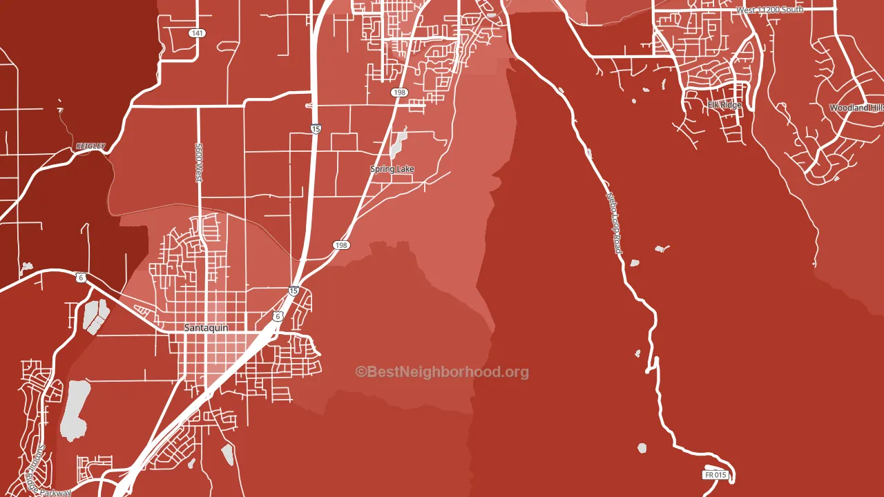 Spring Lake, UT block-group political-lean map