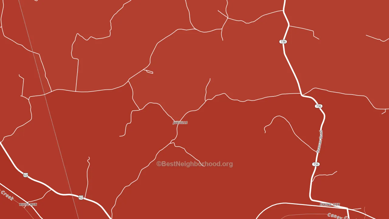 Spring Lick, KY block-group political-lean map