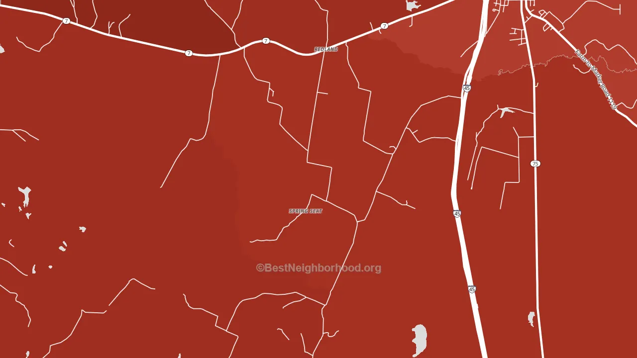 Spring Seat, TX block-group political-lean map