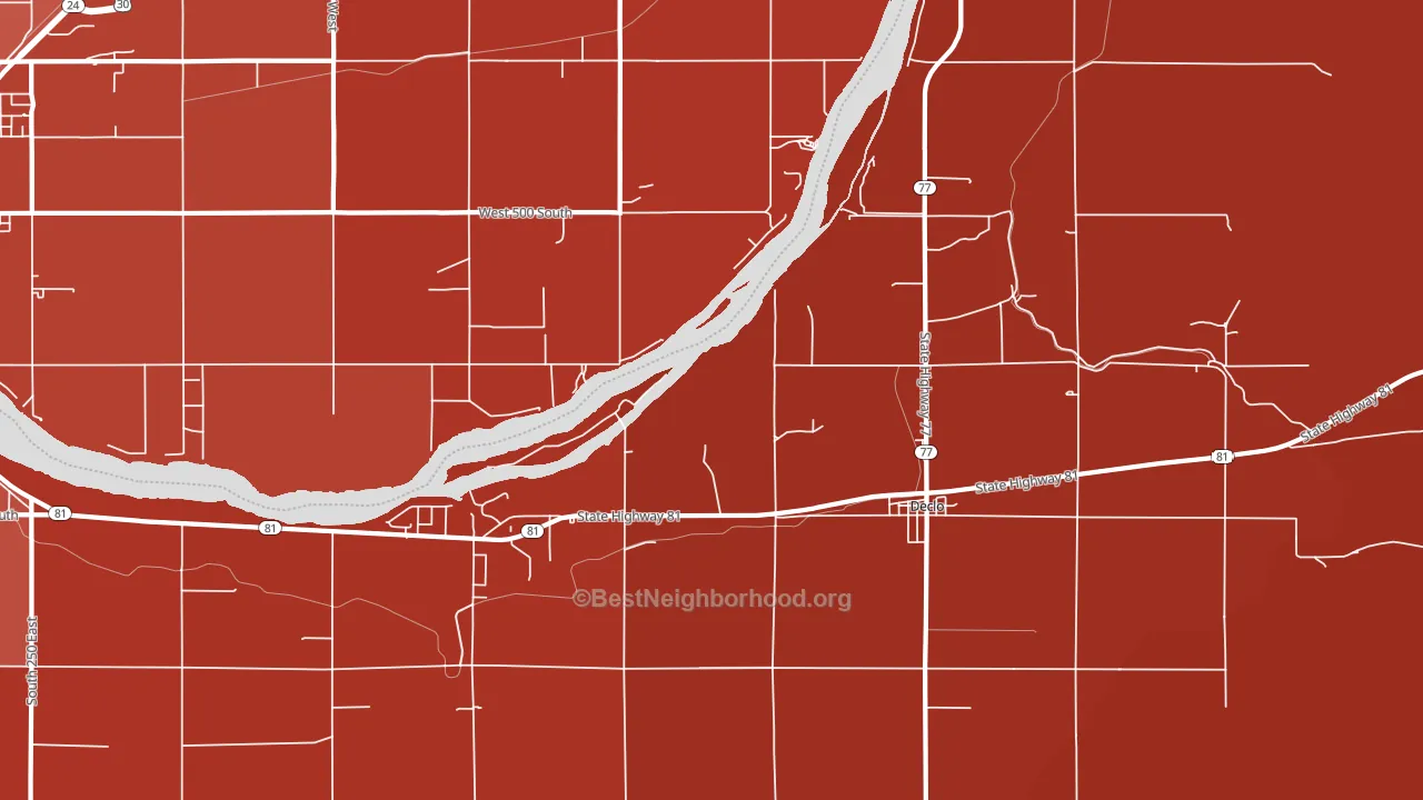 Springdale, ID block-group political-lean map