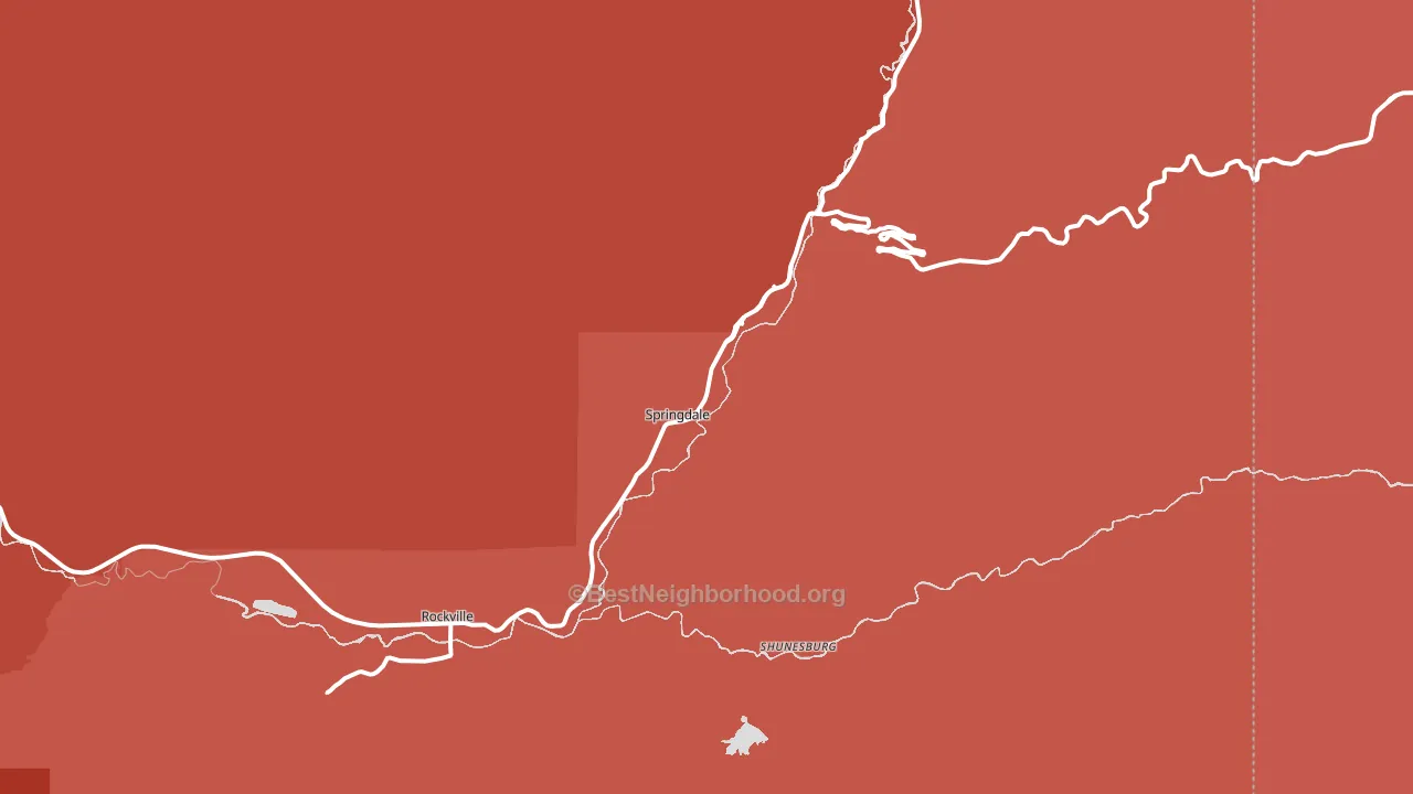 Springdale, UT block-group political-lean map