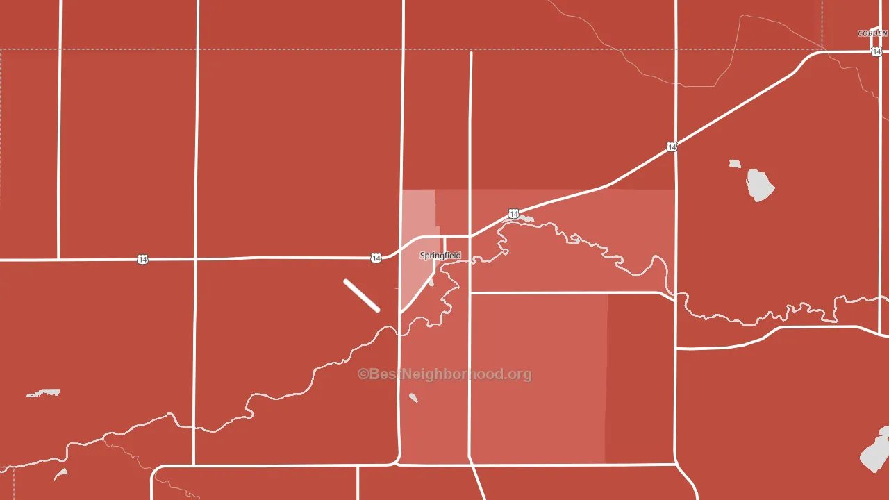 Springfield, MN block-group political-lean map