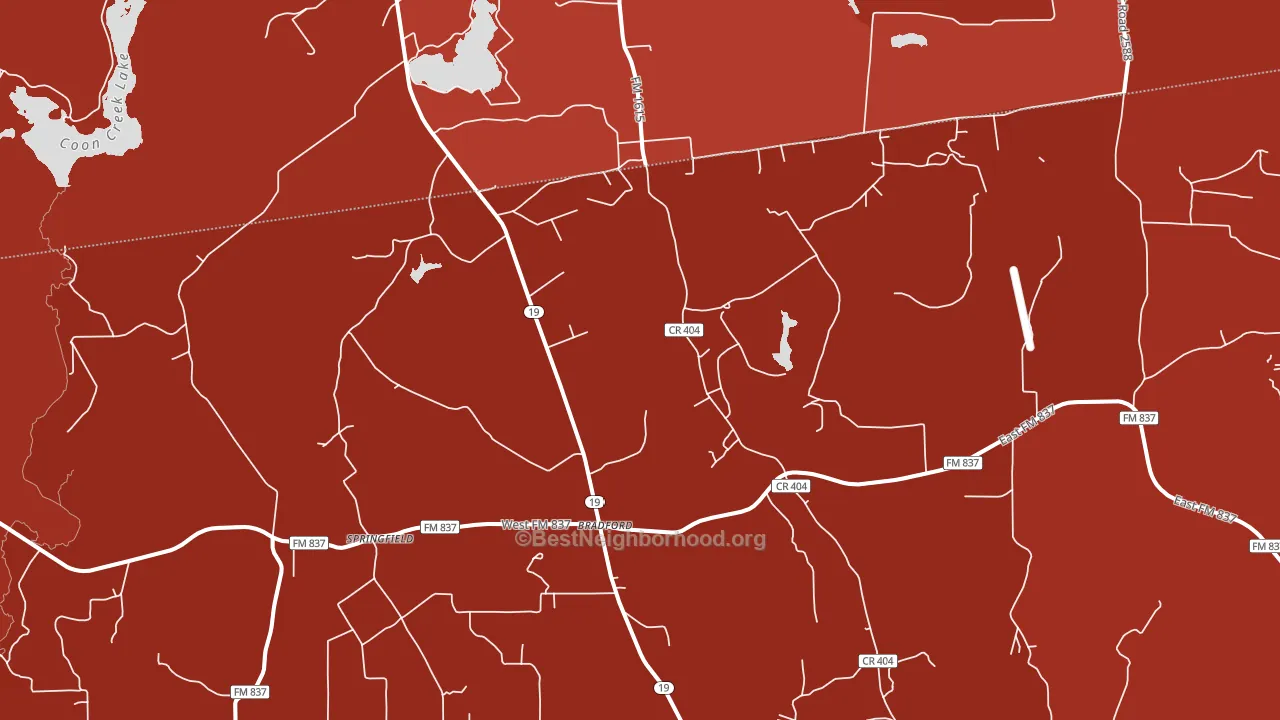 Springfield, TX block-group political-lean map