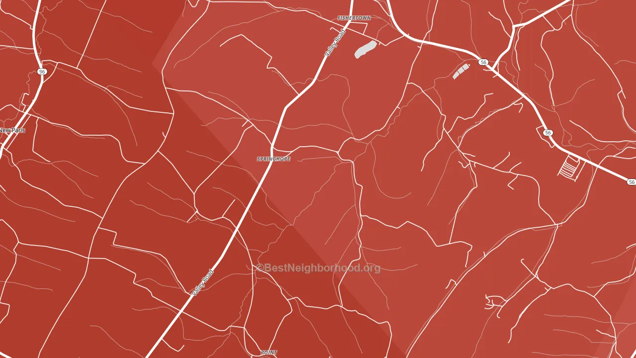 Springhope, PA block-group political-lean map