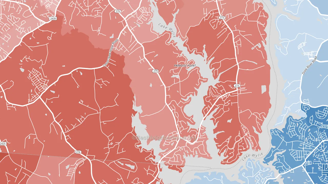 Springwood, NC block-group political-lean map