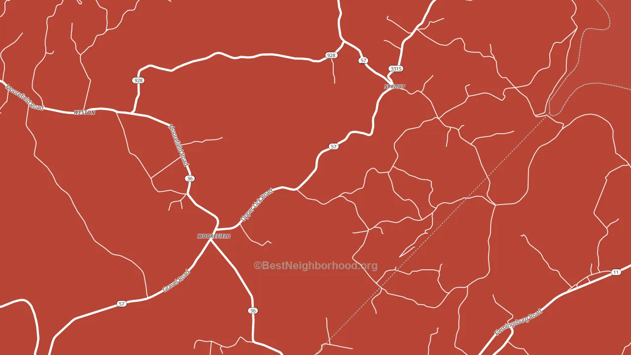 Sprout, KY block-group political-lean map