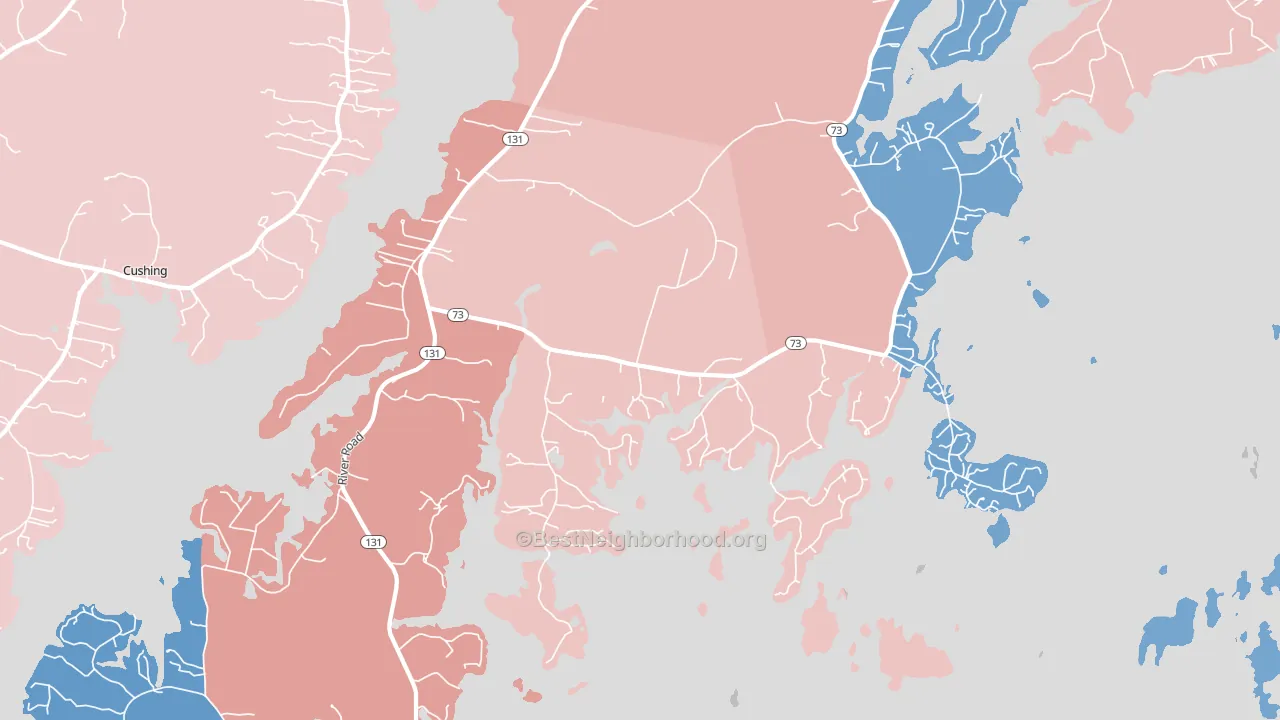 Spruce Head, ME block-group political-lean map
