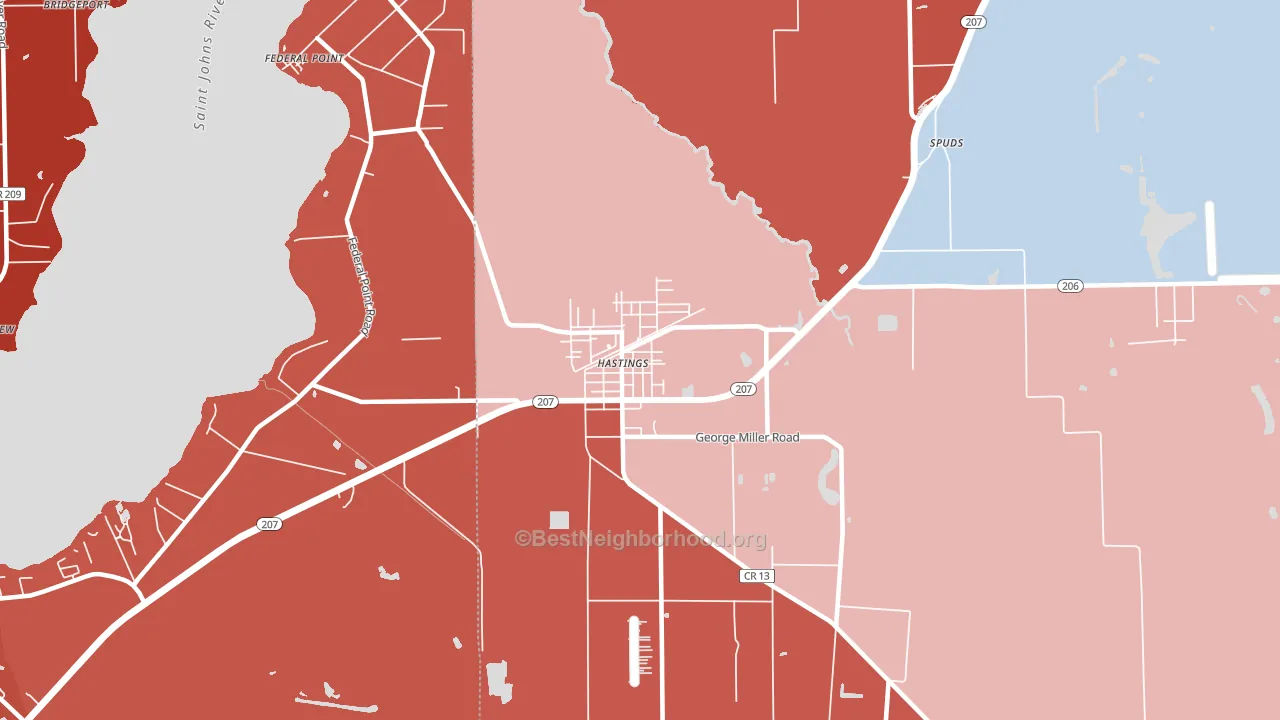 Spuds, FL block-group political-lean map